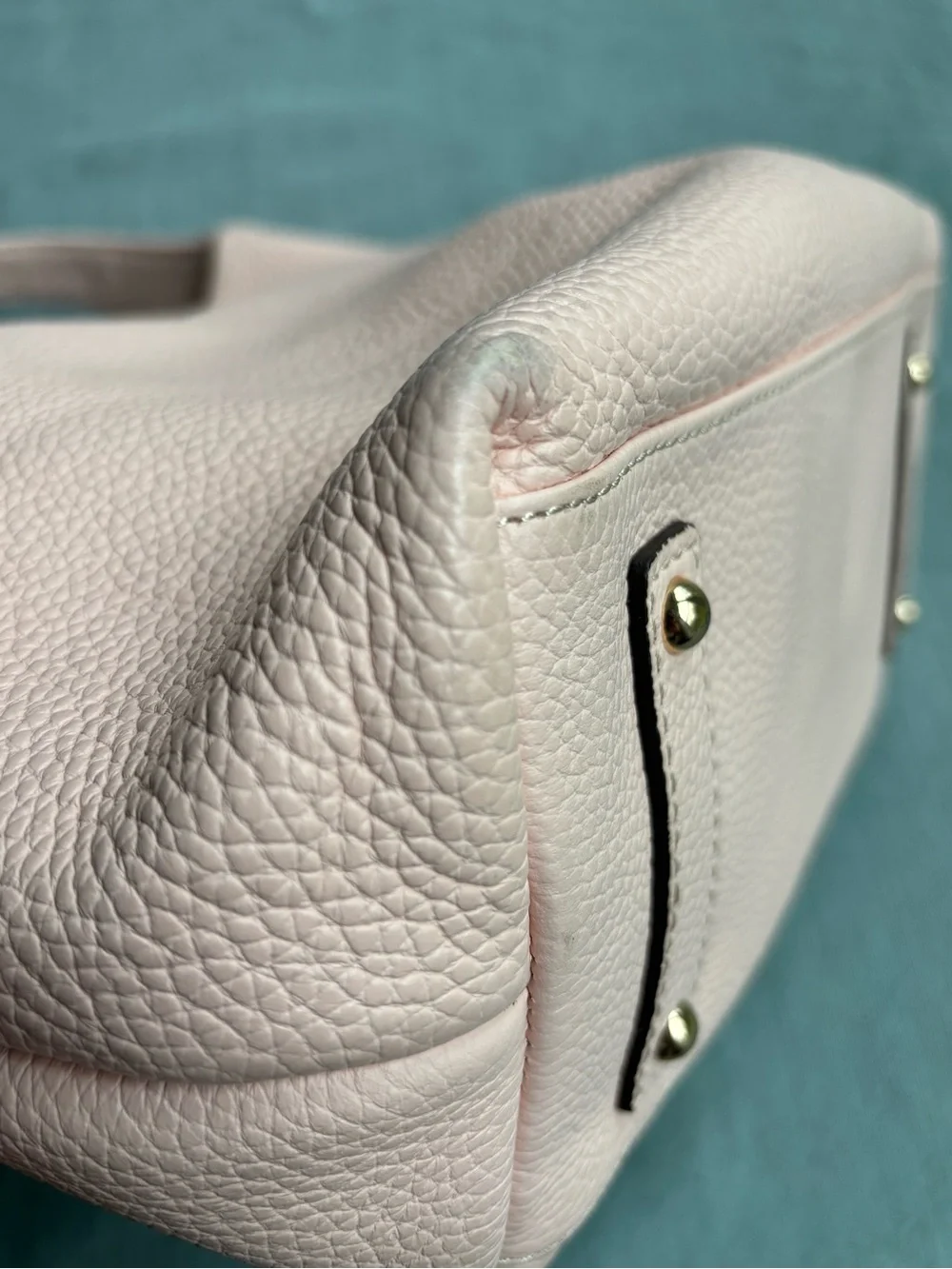 Dooney & Bourke Pebbled Leather Hobo Shoulder Bag in Blush Pink Gold Hardware
